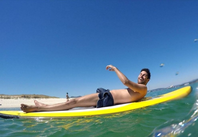  Lying on the board in Areoso